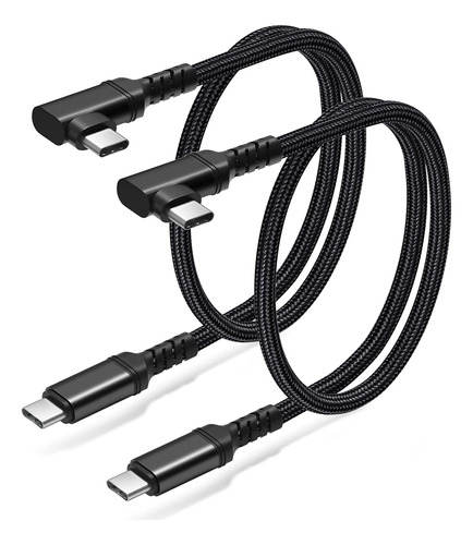 Besgoods Cable Corto Usb C A Usb C De 1.5 Pies, Angulo Recto