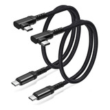 Besgoods Cable Corto Usb C A Usb C De 1.5 Pies, Angulo Recto