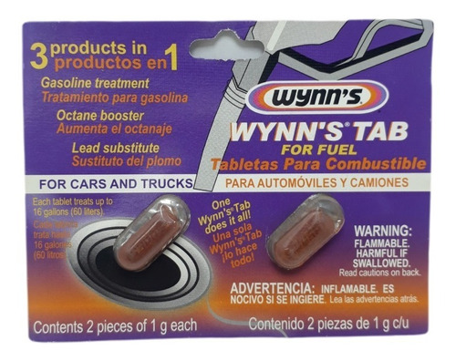 Limpia Inyectores En Pastillas Wynns Usa + Octanos  Lubrione