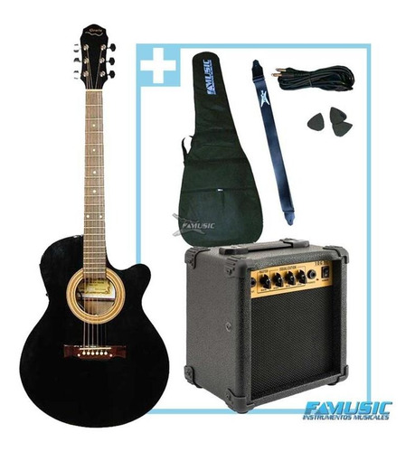 Guitarra Electroacustica Gracia 300tvd + Amplificador 10w