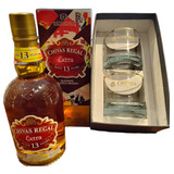 Whisky Chivas Regale 13 Años Extra + 2 Vasos Whisky Cristal 
