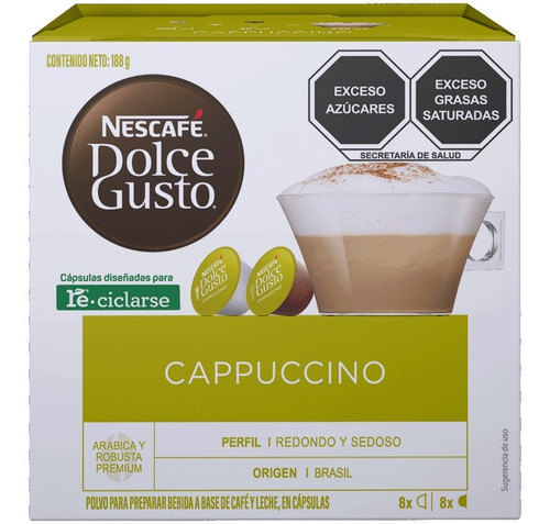 16 Cápsulas Nescafé Dolce Gusto Cappuccino