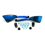 Espejo Deportivo Con Vidrio Azul Tipo Rebanada Universal Par