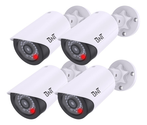 Bnt - Camara De Seguridad Falsa Con Luz Led Roja Por La Noch