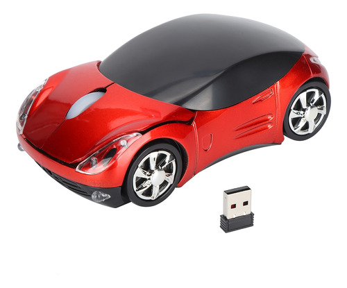 Mouse Sem Fio Sem Fio Inteligente Vermelho Em Forma De Carro