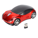 Mouse Sem Fio Sem Fio Inteligente Vermelho Em Forma De Carro