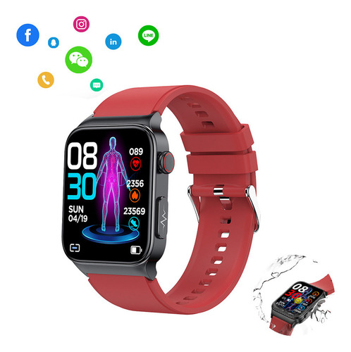 Reloj Inteligente Smartband E500-a Con Medidor De Glucosa