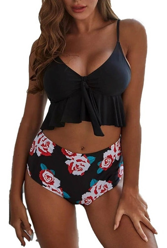 Bikini Daikiri Tiro Alto Volados Negro S A Xxl