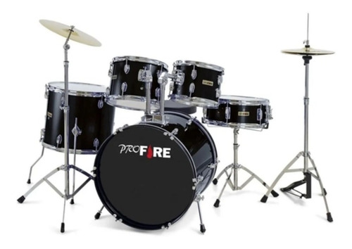 Bateria Acústica Pro Fire Bumbo 20 Completa C/ Baquetas