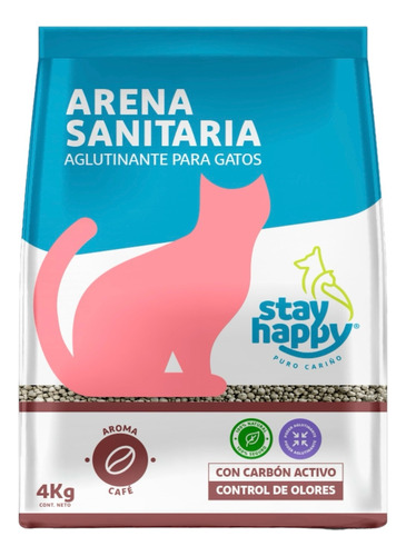 Arena Aglutinante Para Gatos  Stay Happy 4 Kg Varios Aromas 