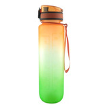 Botilito Motivacional 1 Litro Botella Termo Agua Gym Naranja