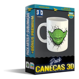 Pack Artes Canecas Estilo 3d Sublimação + Bônus