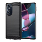  Funda Para Motorola Edge 30 Pro Fibra Carbono + Vidrio 9d