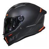 Casco Motociclista Integral Deportivo Negro Mate Certificado