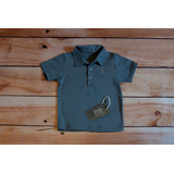 Chomba Remera Polo  Thorben & Lars Junior Gris Plomo Algodon