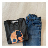 Lote Ropa Niño T6 Zara, Bermudas Jean + Remera