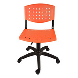 Silla Giratoria Operativa Pc Escritorio Regulable Oficina Color Naranja