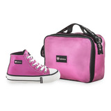 Zapatillas + Bolso Addnice Vulcan Metallic 2 Fucsia 2731