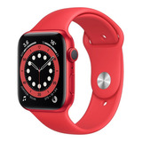 Apple Watch  Series 6 (gps) - Caixa De Alumínio Vermelho De 44 Mm - Pulseira Esportiva Vermelho