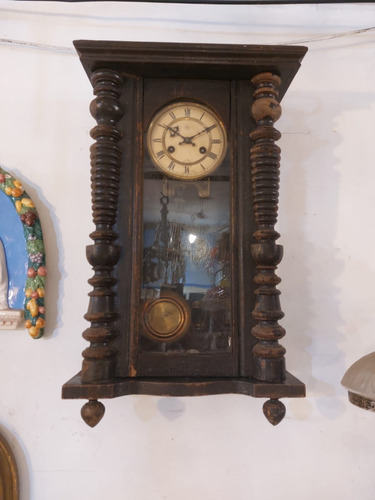 Antiguo Reloj De Pared Junghans Aleman Cuerda Trabada