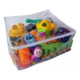 6 Saco Organizador Brinquedo Guarda Roupa Pvc Com Zíper