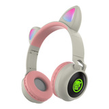 Inalambricos Audifonos Bluetooth Audifonos Rosados Gato Niña