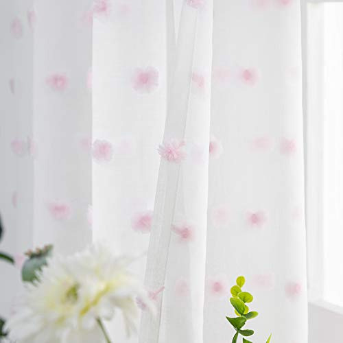 Finecity Cortinas De Pompones Para Habitación De Niñas - Cor