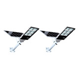 2 X Luminaria Calle Panel Solar Led 300w C/remoto Soporte