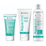 Kit X 3 Aquashot Facial Lidherma Micelar Hidratante Scrub 