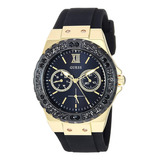 Reloj Mujer Guess U1053l7 Deportivo Silicona Dorado/azul