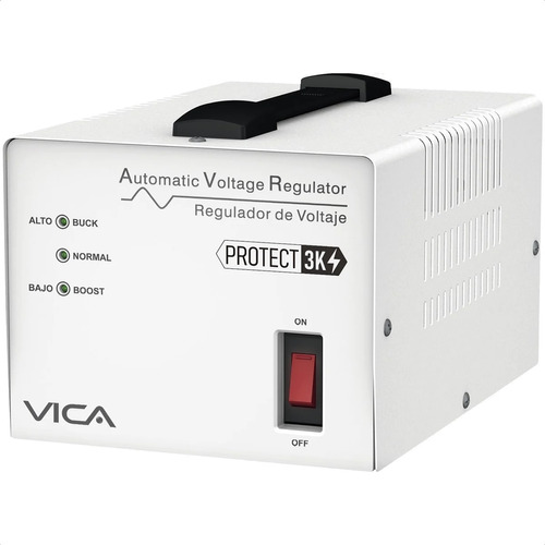 Regulador Vica Protect 3k 3000va 1800w Linea Blanca 4 Contac Color Blanco