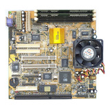 Placa-mãe Sis 530 Amd K-2 500mhz Completa Pc Antigo