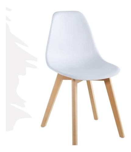 Silla De Comedor Eames Pata De Madera Haya