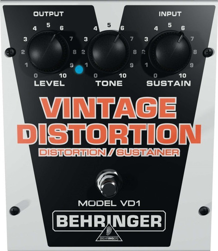 Pedal De Guitarra Behringer Vd1 Distorsión Vintage Color Plateado