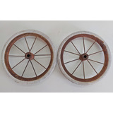 2 Antigas Rodas De Triciclo / Pedal Car - 25cm Bandeirantes
