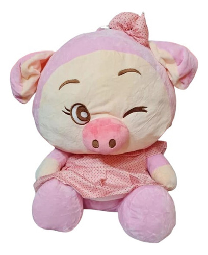 Chancho Cerdita De Peluche Gigante Rosa O Celeste