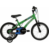 Bicicleta  Infantil Infantil Athor Baby Boy 2023 Aro 16 Freios V-brakes Cor Verde Com Rodas De Treinamento