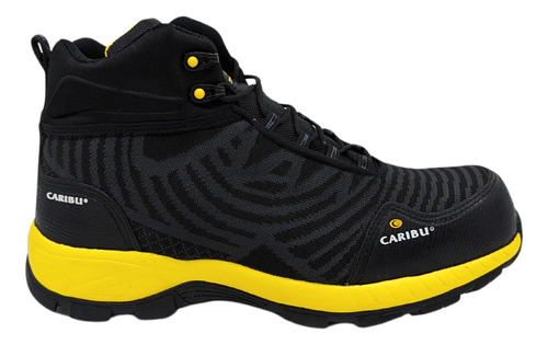 Bota Caribu 340 De Trabajo Con Casco Pp Negro/amarill-hombre