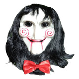 Máscara Jigsaw Filme Jogos Mortais - Halloween Terror Cor Branco