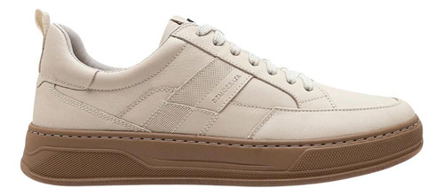 Sapatenis Masculino Couro Confortavel Democrata Bold Creme