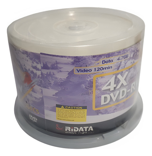 Bulk 50 Unidades Dvd Virgen Rw Ridata Regrabable