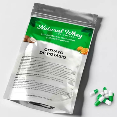 Citrato de Potasio Natural Whey Cápsulas Veganas Sin Gluten 60 Unidades | MercadoLibre