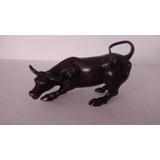 Adorno Figura Toro Detallado Hecho Metal Vintage 12cm Largo 