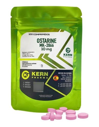 Sarms Ostarine Kern Pharma 100 Comprimidos 10mg.