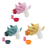 Bubble Maker Toy Triceratops Para Niños Con 7 Agujeros