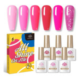 Kit De Esmaltes Hot Pink Born Pretty 6und - Born Pretty