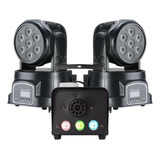 Kit 2 Moving Head Wash 7 Led 10w Quadled + Maquina De Fumaça