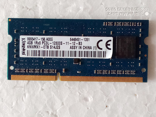 Memoria Ram Ddr3l 4gb Kingston Original 12800s