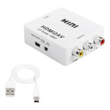 Grlrhonr Convertidor Hdmi A Rca, Adaptador De Audio De Video