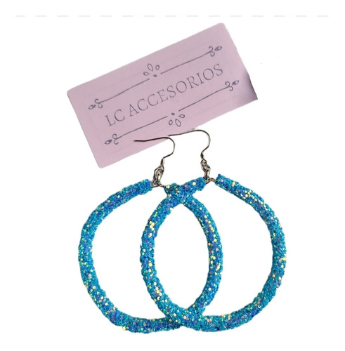 Aros Argolla Con Strass - Lc Accesorios